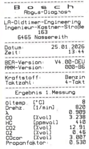 Abgabgase bei Oldtimern- die richtige Verbrennung beginnt bei der Motoreinstellung